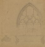 216900 Afbeelding van het ontwerp voor het zesde noordelijke venster met tracering van het schip in de Jacobikerk te ...